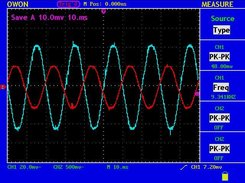 bitmap image from Owon scope downloaded from Linux