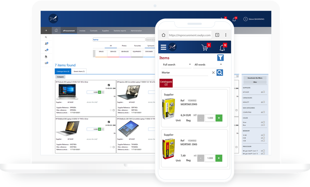 The Oxalys Procurement solution digitalises your Procure to pay process from the purchase request to the payment of invoices