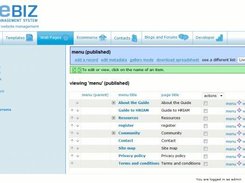 Editing the Website Menu using Oxebiz
