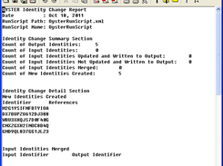 Sample Output - Change Report