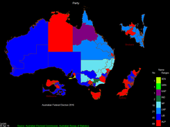 Choropleth zones map