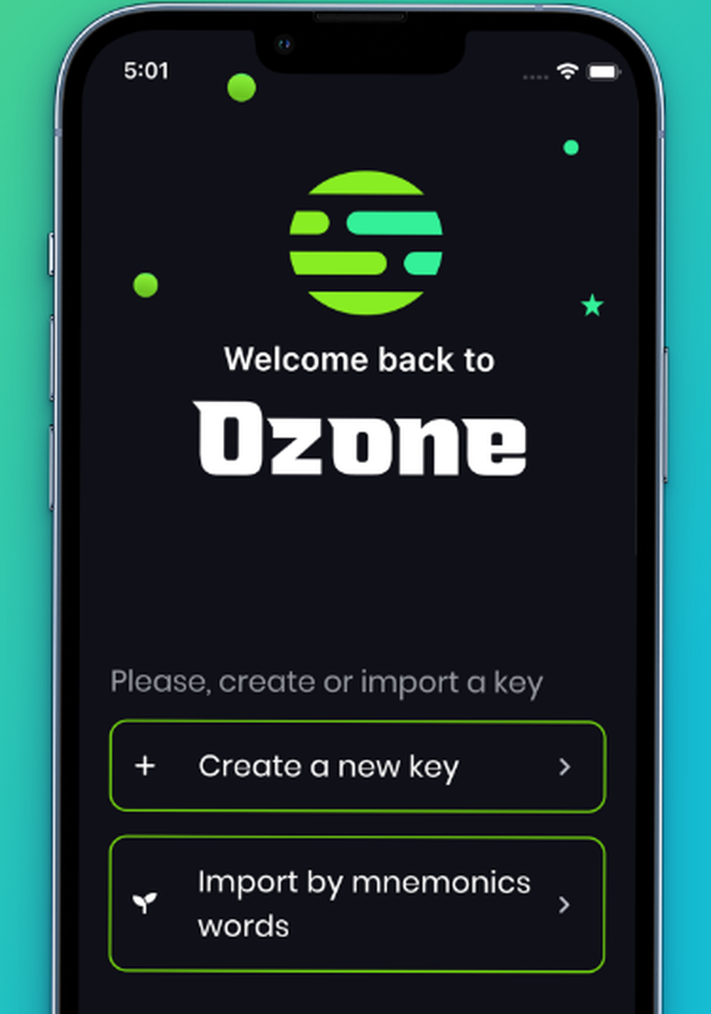 Ozone Wallet Screenshot 1