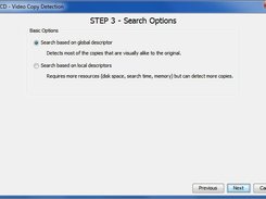 Video Copy Detection wizard (step 3)