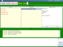 MainBoard with chat and table list