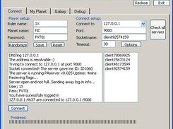 PA Client, tab "connect"