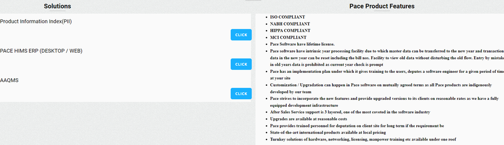 Pace HIMS ERP Screenshot 1