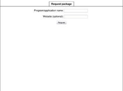 Isolated page for users to submit package requests.