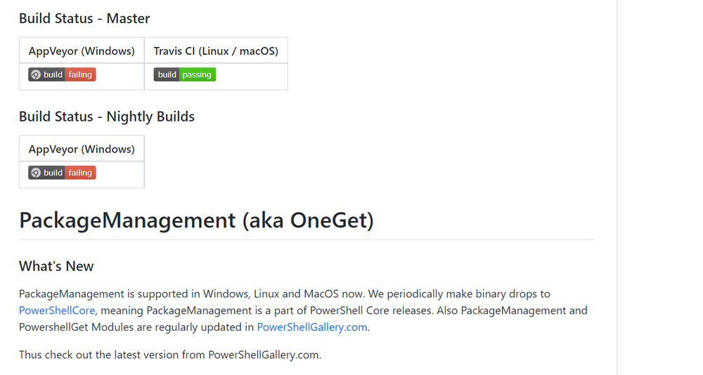 PackageManagement (OneGet) Screenshot 1