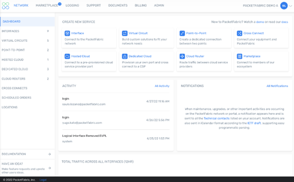 PacketFabric Screenshot 1