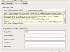 Setting up package files and dependancies in Packin