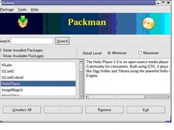 Gpackman - Graphical user interface to PackMan