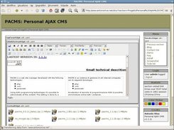 Personal AJAX Content Management System Screenshot 1