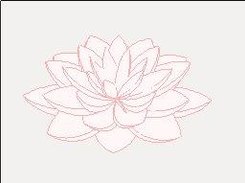 Rendered opaque padme (lotus) flower