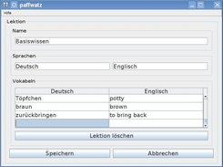 2: Vokabeln bearbeiten