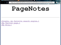 PageNotes HTML in a web browser. It's very minimal and that's what I aim for.