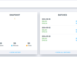 Merchant dashboard with daily transactions