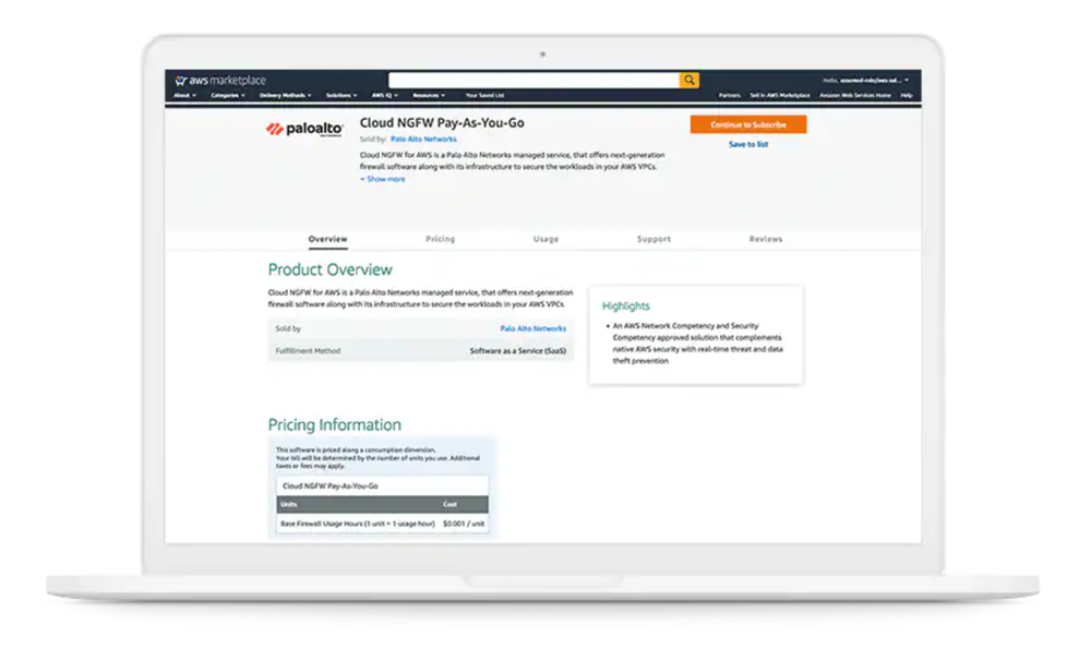 Palo Alto Networks Cloud NGFW Screenshot 1