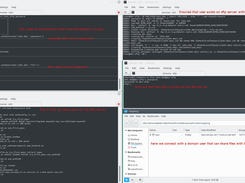 examples of various steps in the process to setup and use