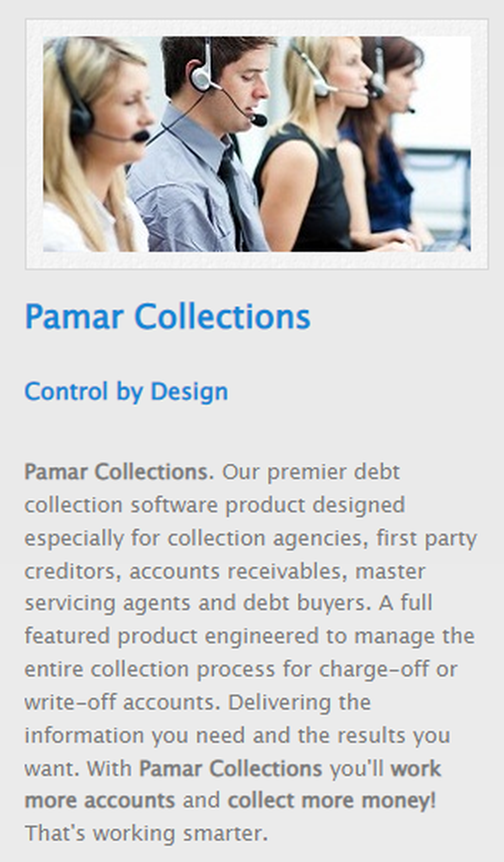 Pamar Collection System Screenshot 1