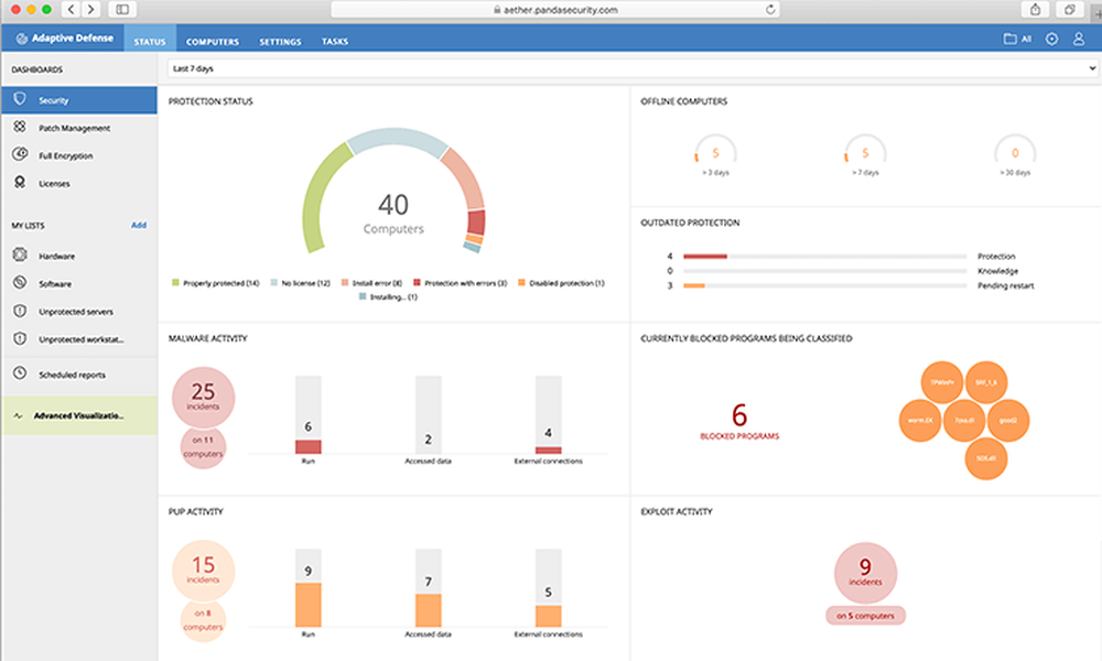 Panda Adaptive Defense Screenshot 1