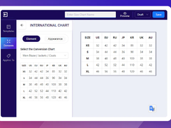 Panda Size Chart Screenshot 1