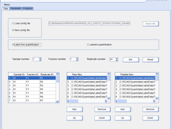 The user-friendly interfaces of PANDA for quantification parameter setting