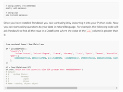 PandasAI Screenshot 1