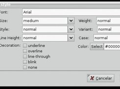 CSS font style parameters