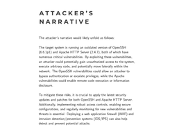 Attacker's Narrative