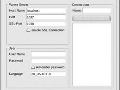 Initial preference dialog when starting the panwa client