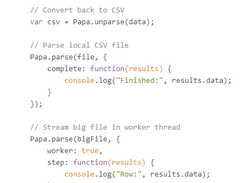 Papa Parse Screenshot 1