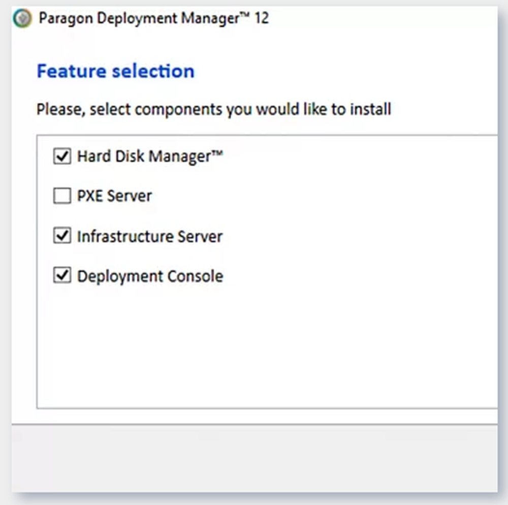 Paragon Deployment Manager Screenshot 1