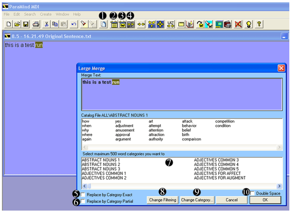 ParaMind Brainstorming Software Screenshot 1