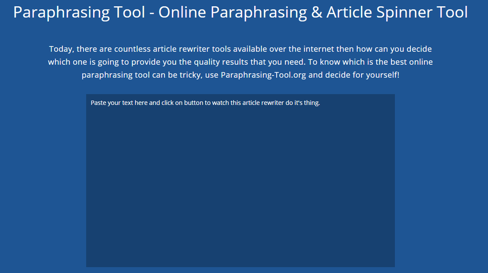 Paraphrasing Tool Screenshot 1