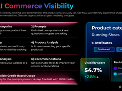 Track visibility, ranking, and sentiment for the products you sell. See how your delivery experience shapes AI recommendations. 