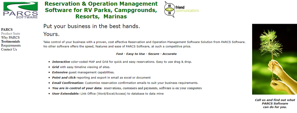 PARCS Reservation Software Screenshot 1