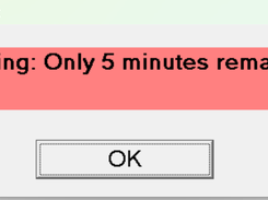Time Warning Message