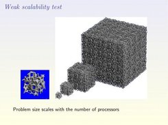 Some test problems for weak scalability analysis
