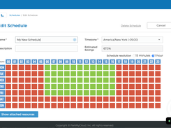 ParkMyCloud on/off schedule UI