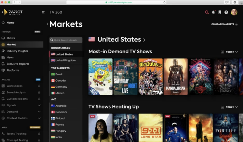 Parrot Analytics Screenshot 1