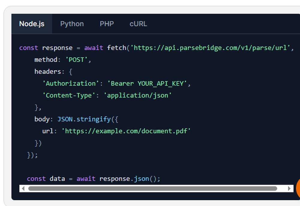 Parsebridge Screenshot 1