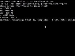 backup ext4 partition with text interface