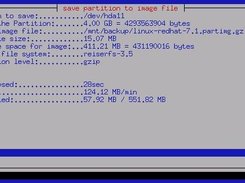 Partimage: saving partition in progress