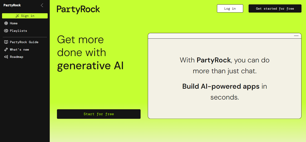 PartyRock Screenshot 1