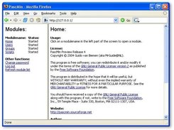 The initial page PascMin display's