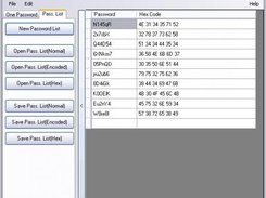 A sample ten 6-symbols passwords generated