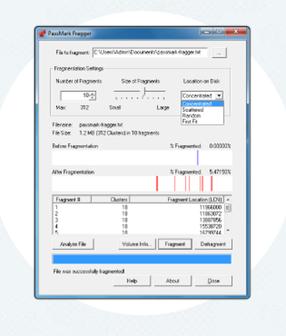 PassMark Fragger Screenshot 1