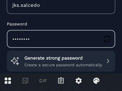 Add/Edit entry screen