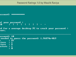 Advanced (expert) mode to analyse your password
