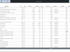 PataBid's estimating software lets users see all of the information needed to close the job on one screen, including when the material pricing was last updated. 